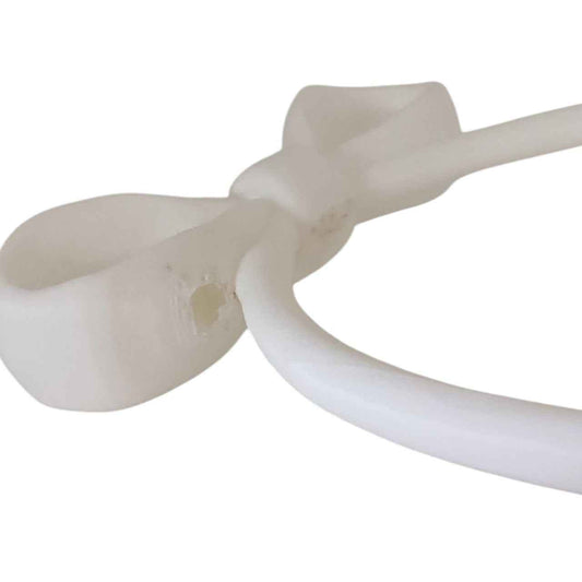ARTICOLO CON DIFETTO Cestino ribbon porta oggetti bianca