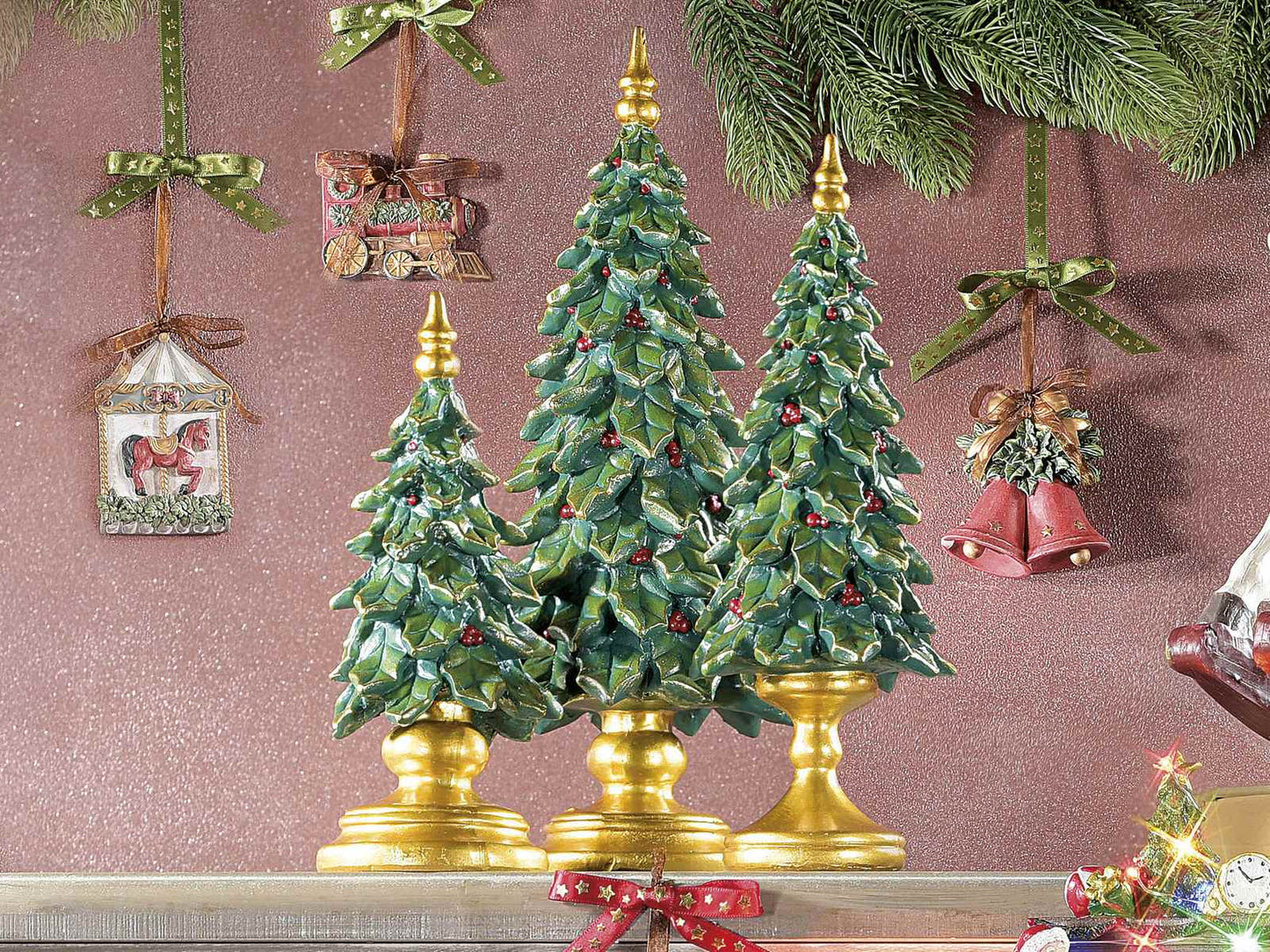 Albero in resina verde piccolo