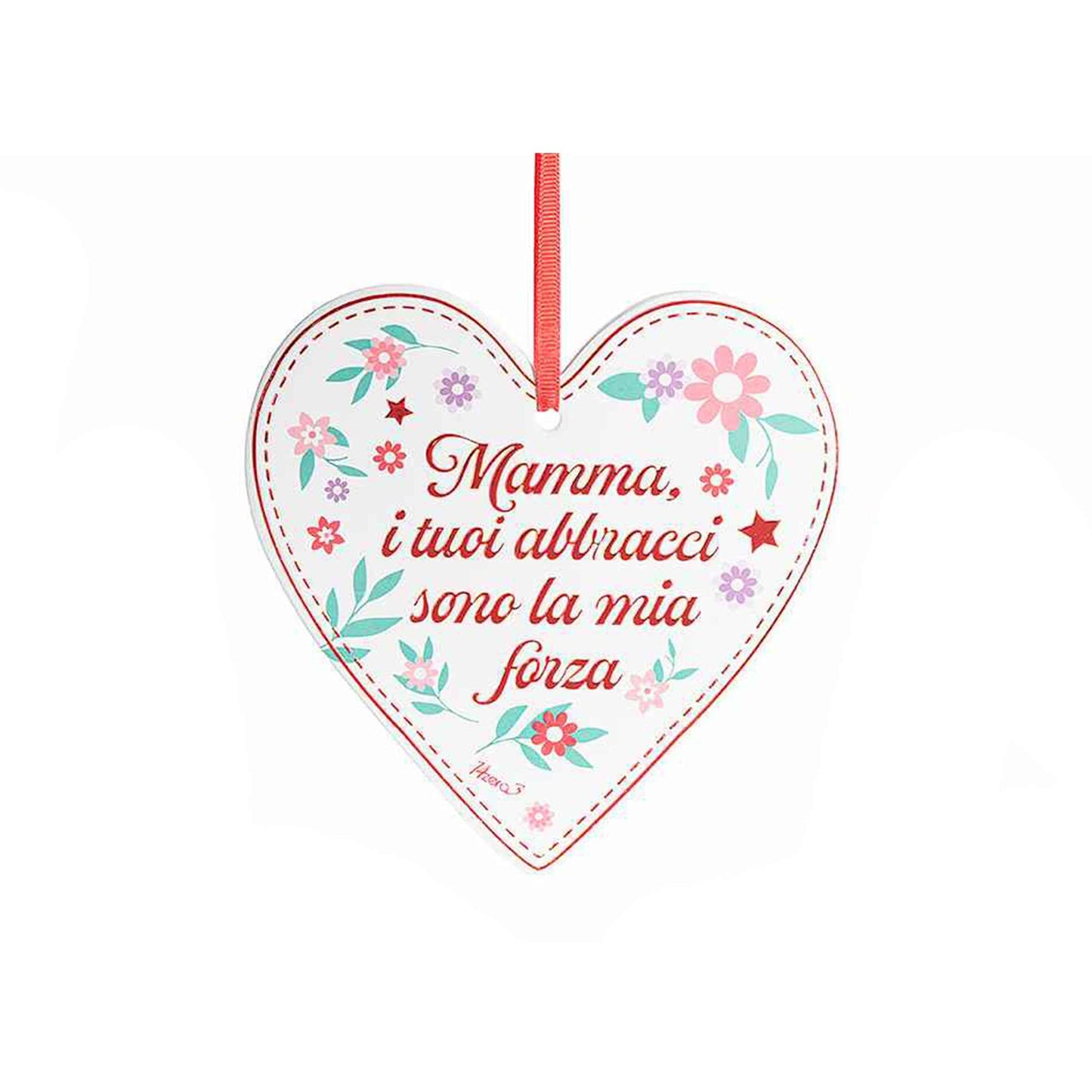 Cuore in ceramica mamma