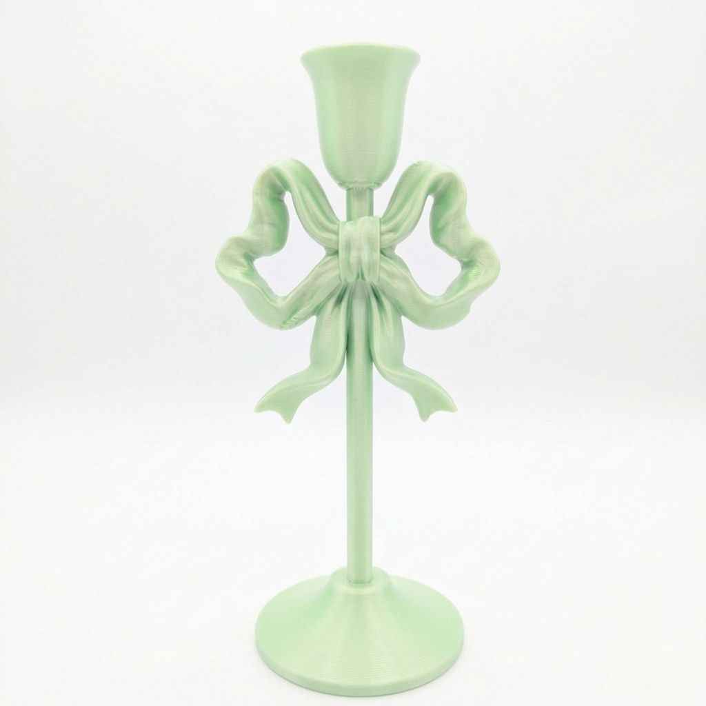 Candeliere fiocco verde mela in PLA