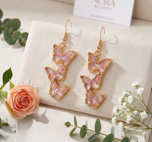 Orecchini Eternal butterfly pink