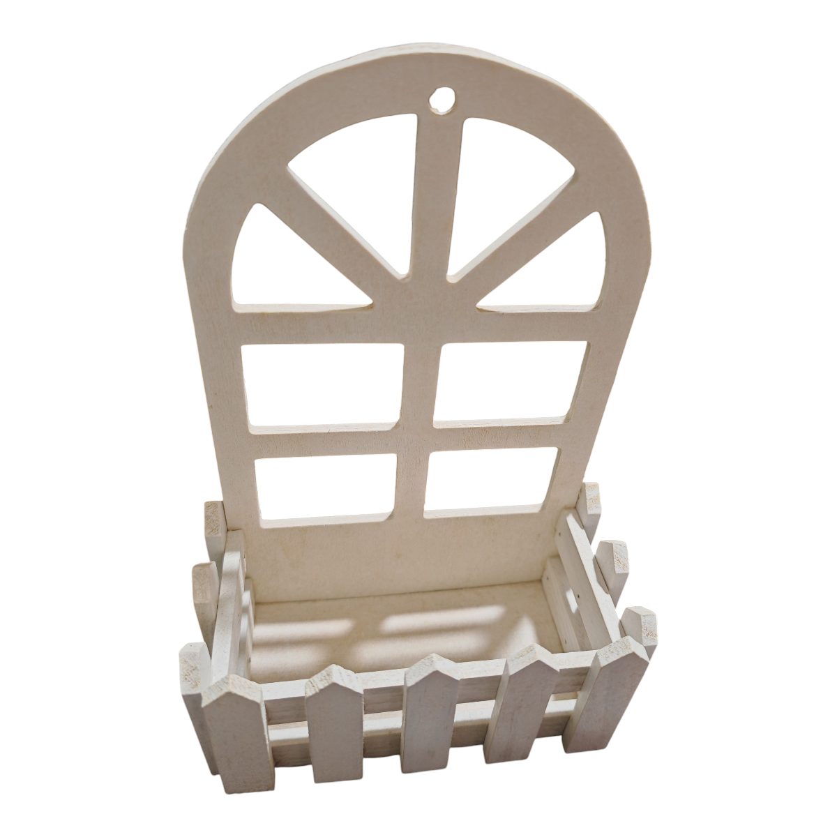Portafiori da parete bianco in legno