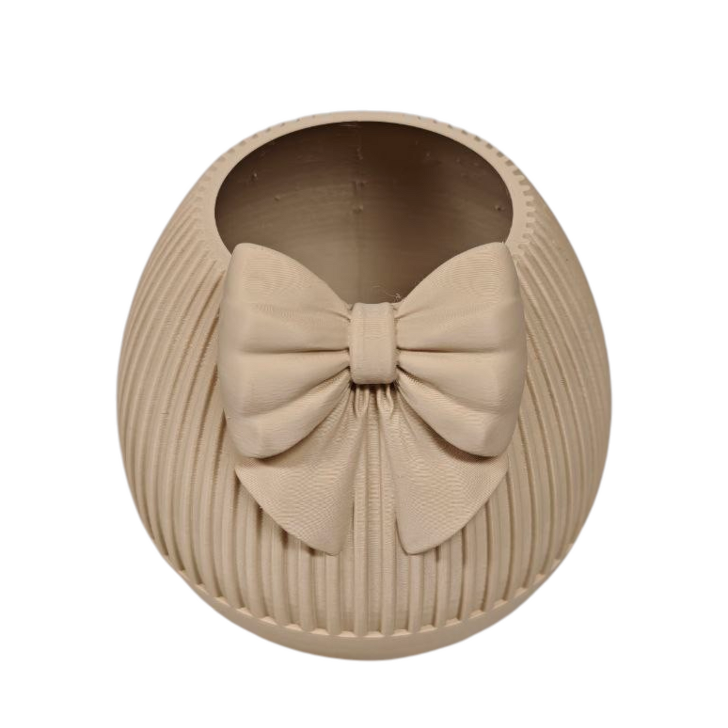 Vaso rotondo ribbon beige in pla