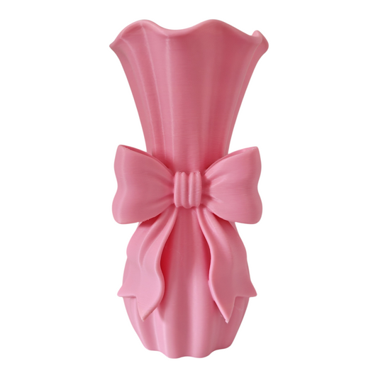 Vaso fiocco Princess rosa baby in PLA