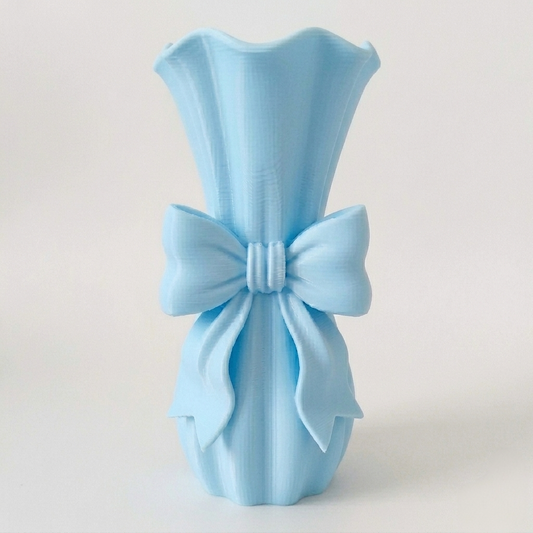 Vaso fiocco Princess azzurro pastello in PLA