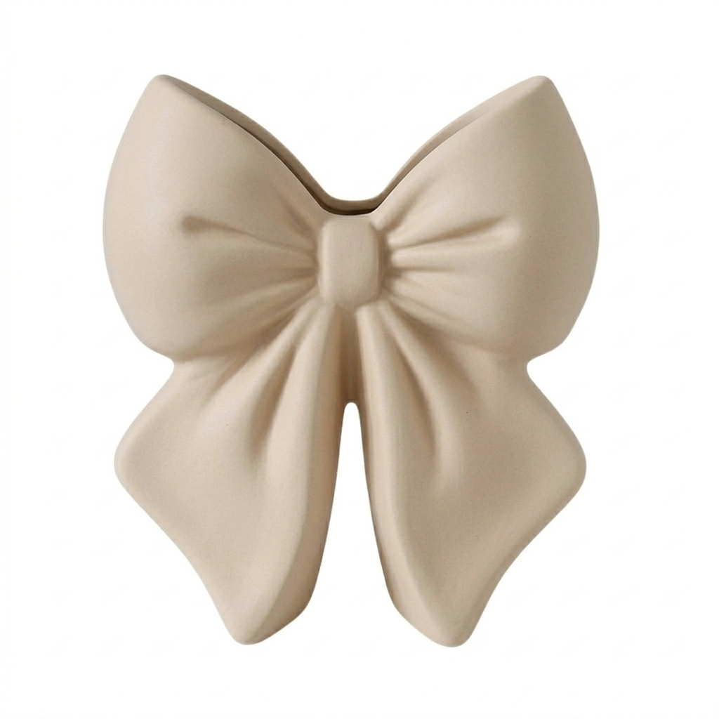 Vaso fiocco beige in Pla
