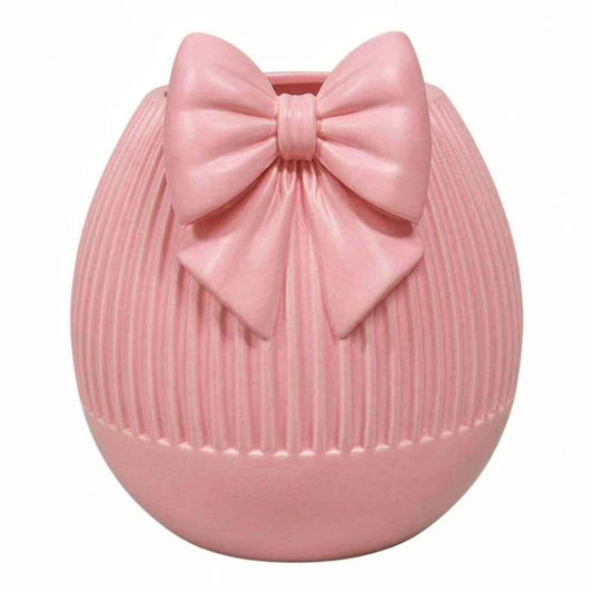 Vaso rotondo ribbon rosa baby in pla