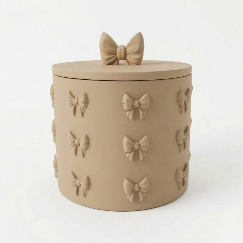 Contenitore ribbon beige in PLA