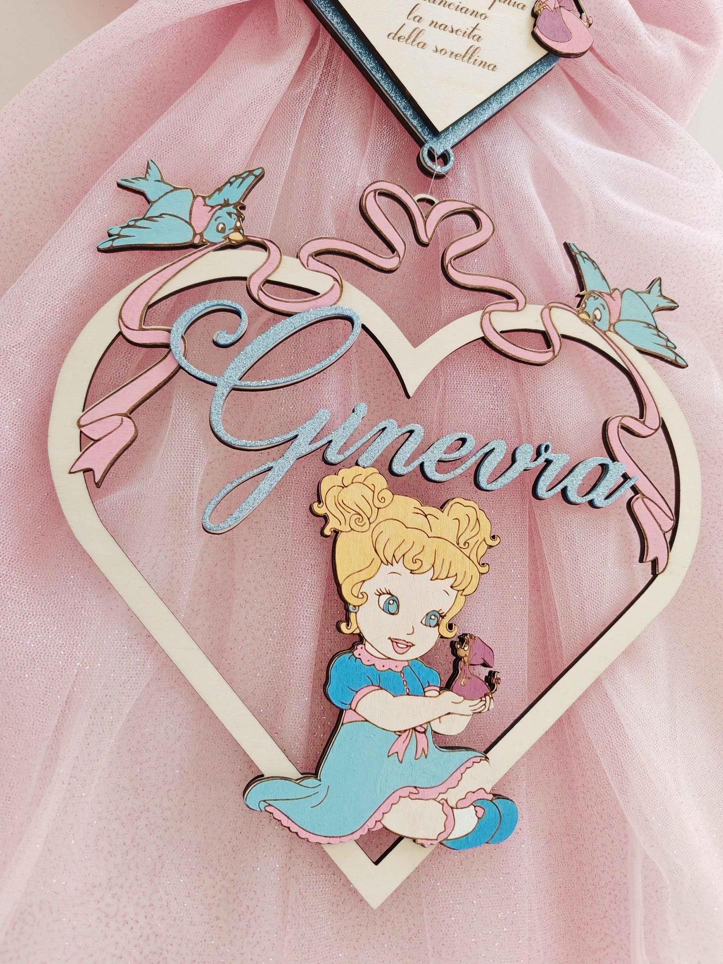 Fiocco nascita baby Cenerentola