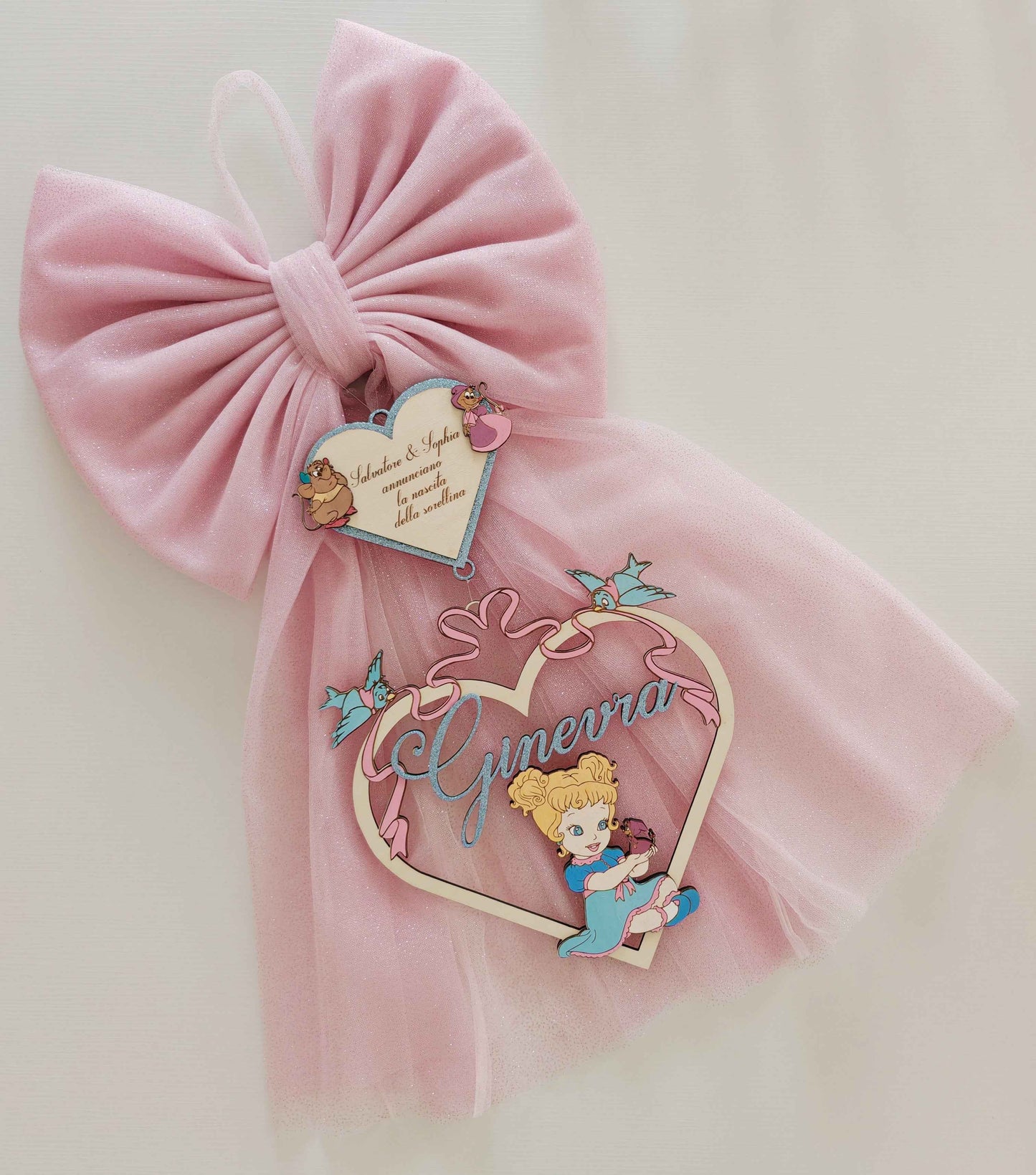 Fiocco nascita baby Cenerentola