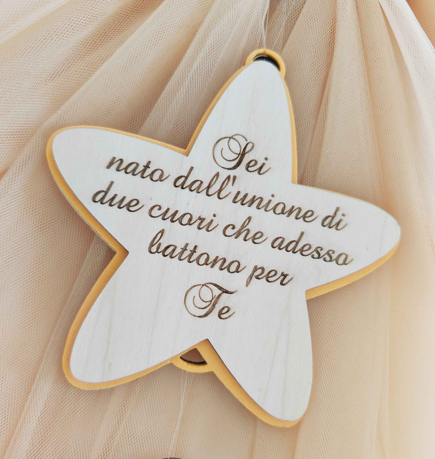 Fiocco nascita luna e stelle