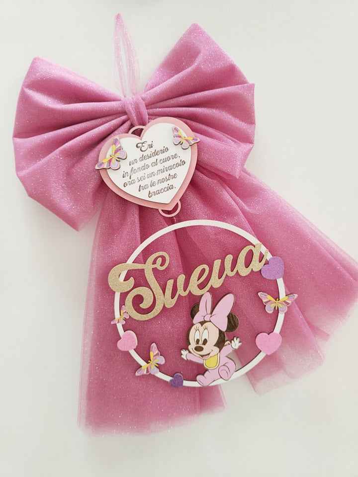 Fiocco nascita Baby Minnie