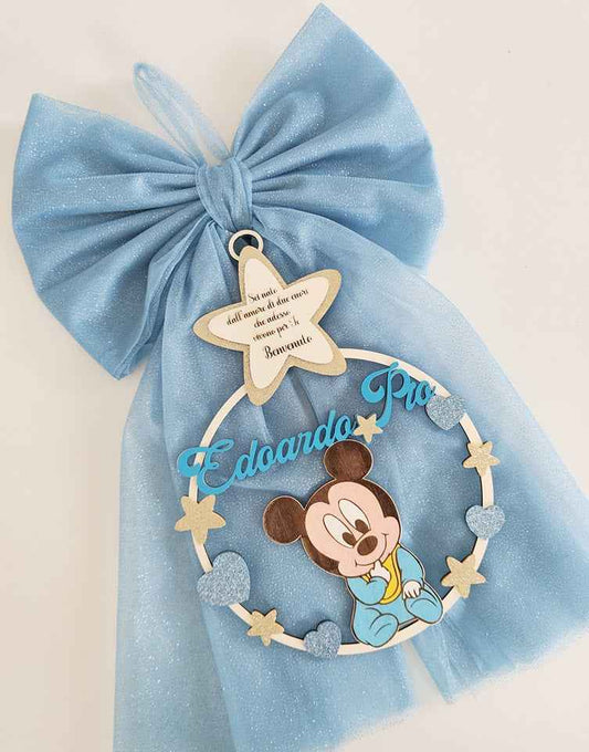Fiocco nascita Topolino Baby