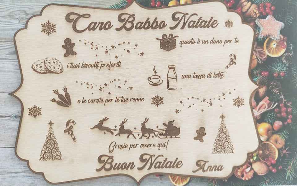 Tovaglietta in legno personalizzabile