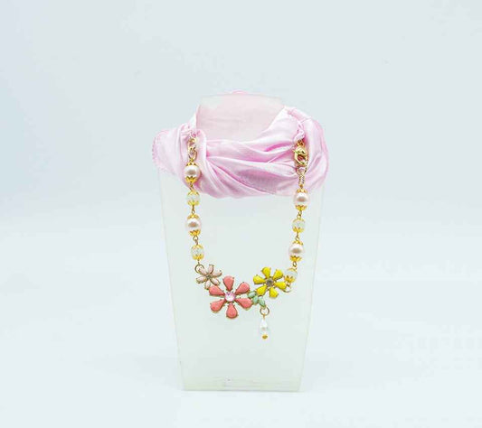 Foulard gioiello rosa
