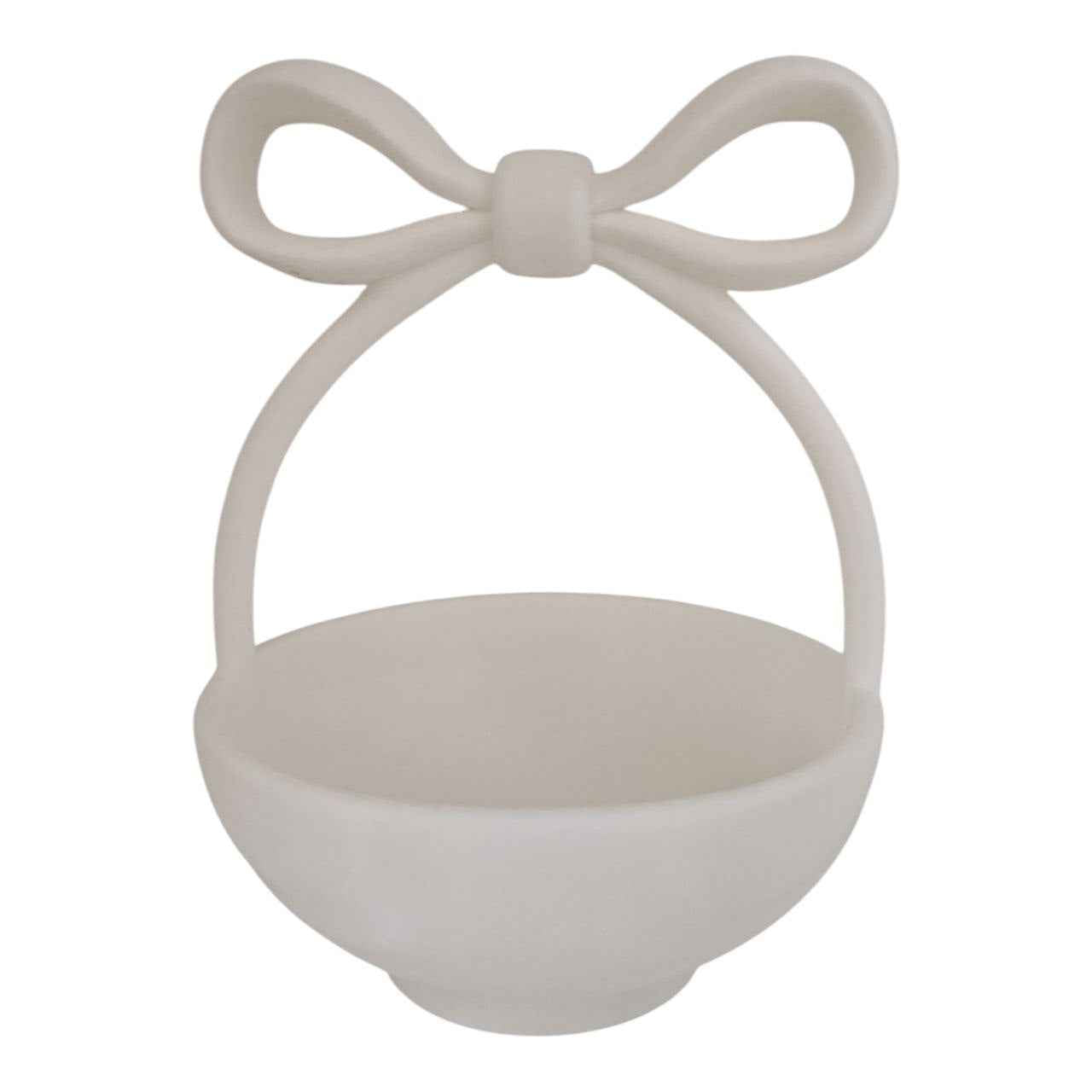 ARTICOLO CON DIFETTO Cestino ribbon porta oggetti bianca