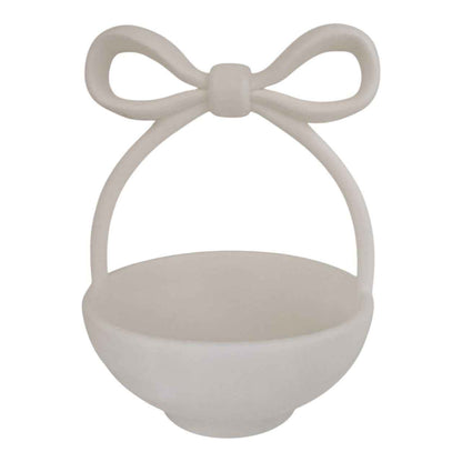 ARTICOLO CON DIFETTO Cestino ribbon porta oggetti bianca