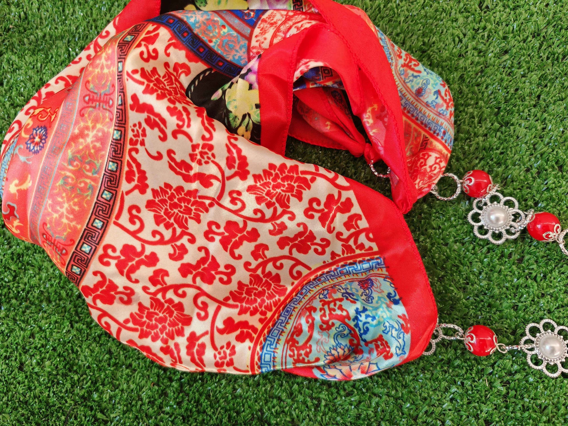 Foulard gioiello rosso