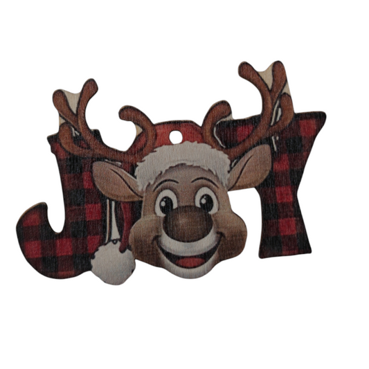 Addobbo albero in legno set 4 pezzi