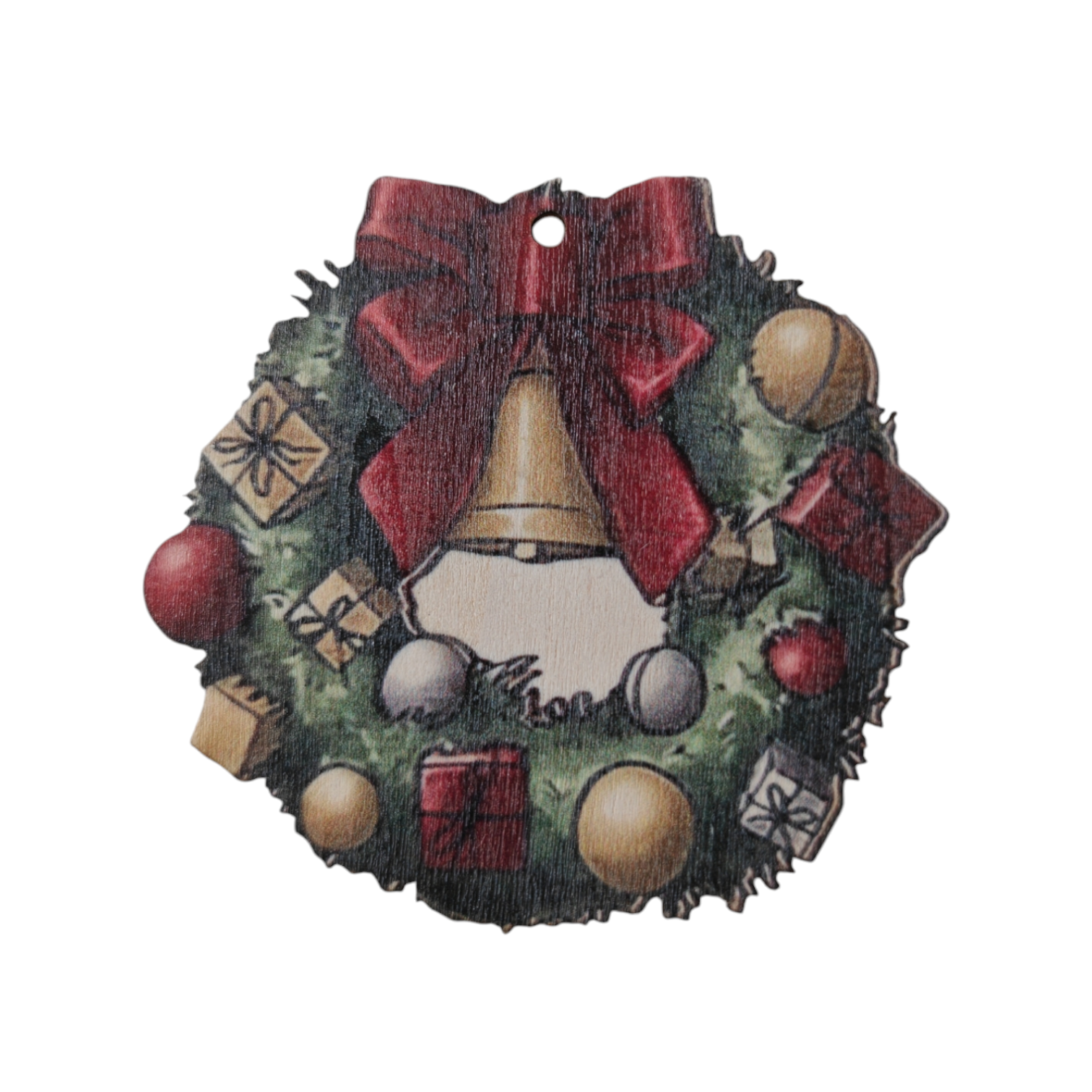 Addobbo albero in legno set 4 pezzi