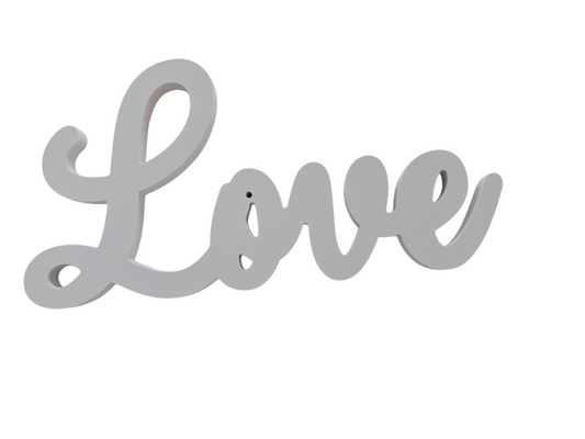 Scritta love d'appoggio white