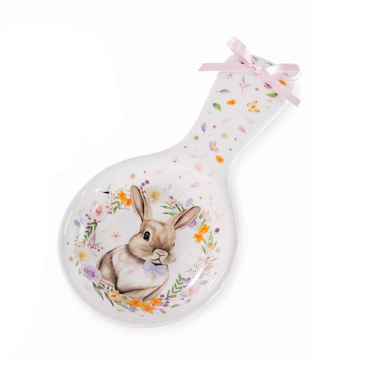 Poggiamestolo coniglio con scatola regalo