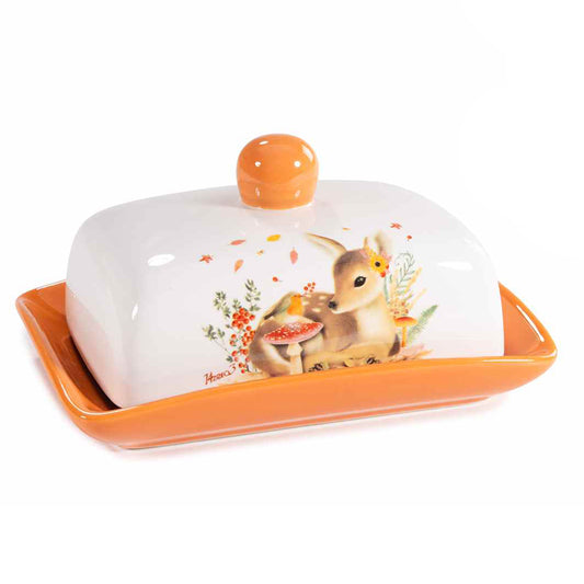 Portaburro in ceramica bosco