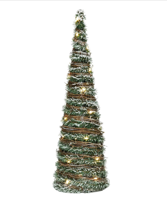 Albero innevato luminoso
