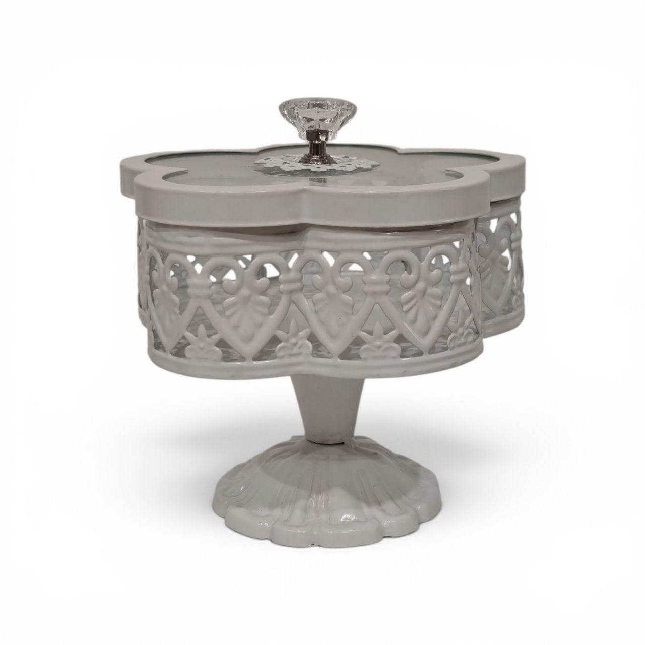 Alzatina con coperchio diamond