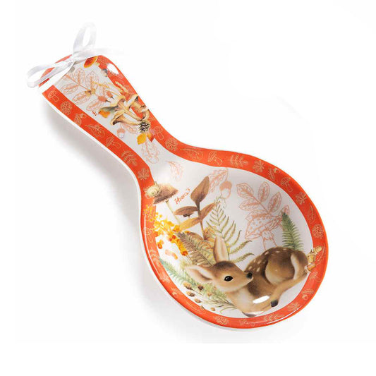 Poggiamestolo in ceramica cerbiatto con scatola