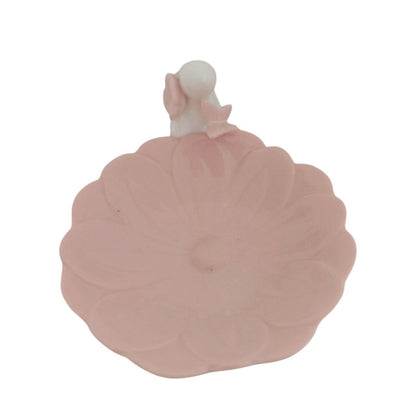 Portacioccolatini / candela in porcellana rosa