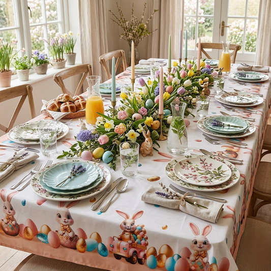 Tovaglia pink bunny 12 posti