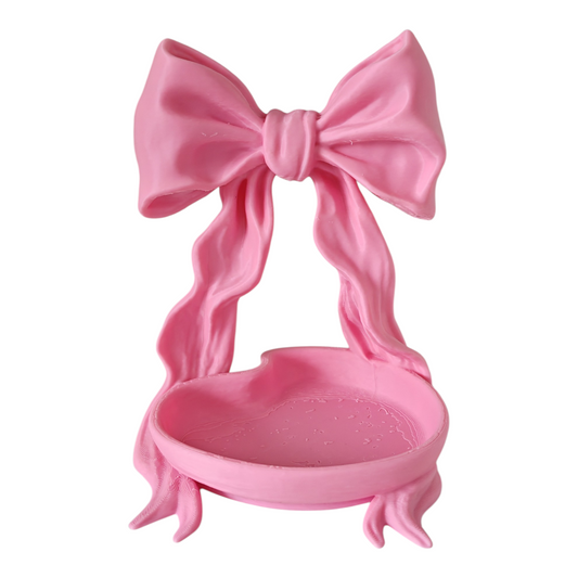 Portabijoux / portacioccolatini fiocco rosa baby in PLA