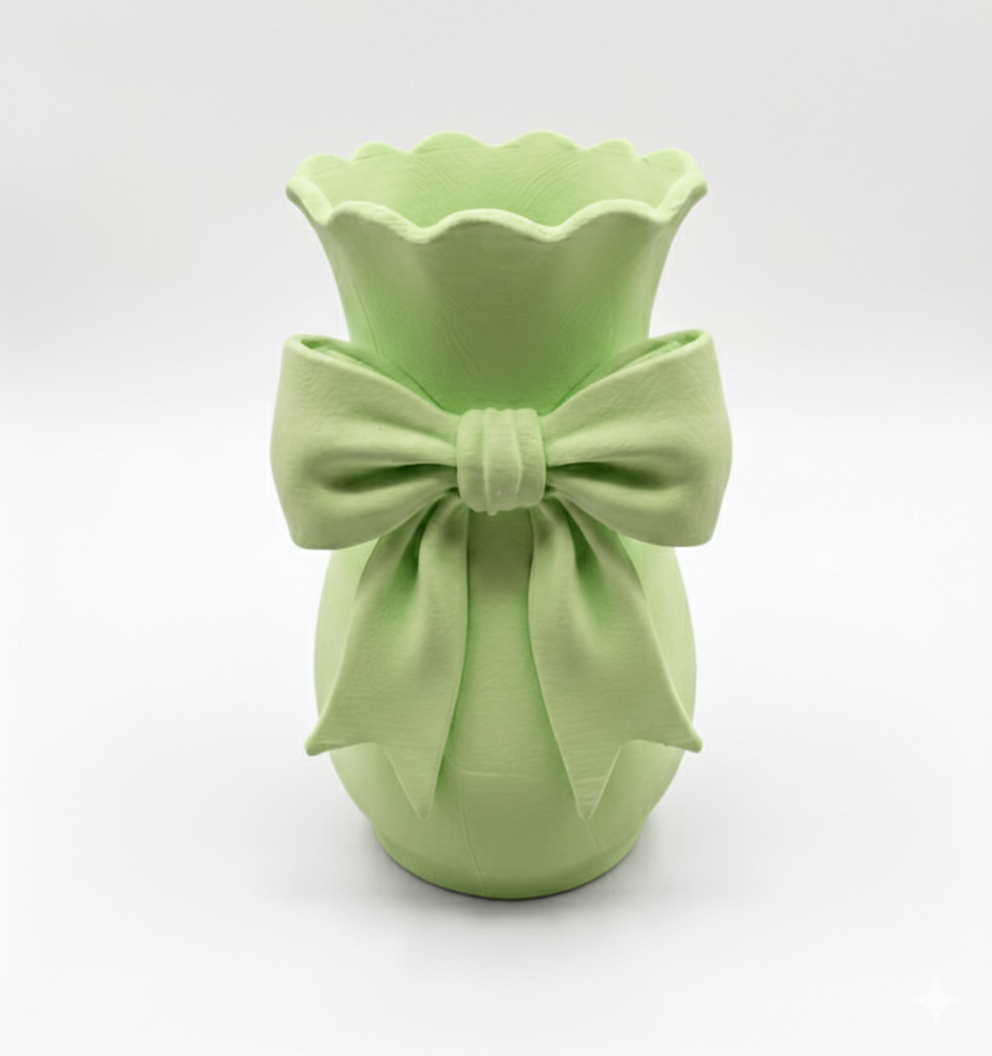 Vaso fiocco verde mela in PLA
