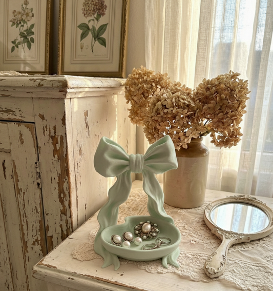Portabijoux / portacioccolatini fiocco verde salvia Limited Edition in PLA