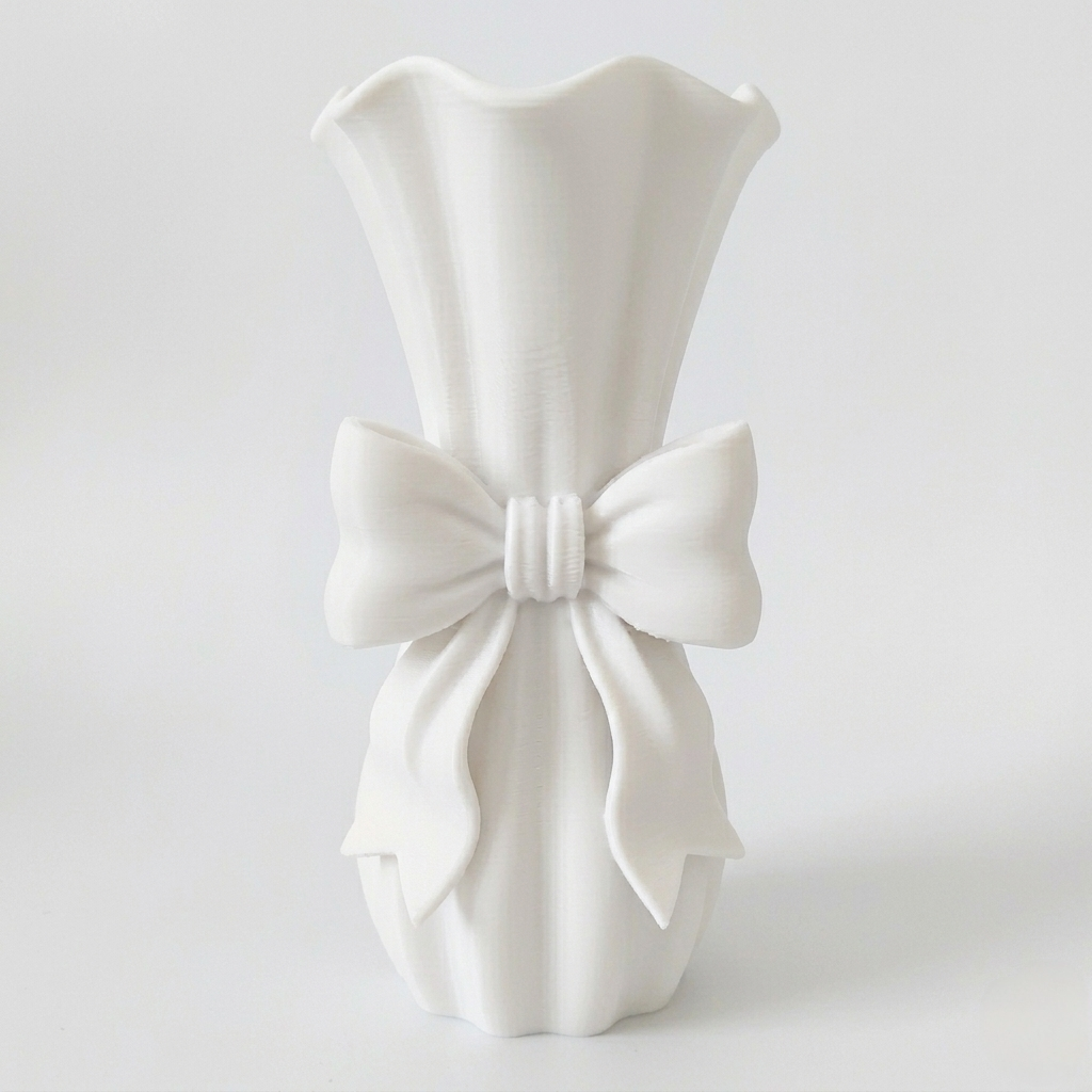 Vaso fiocco Princess bianco in PLA