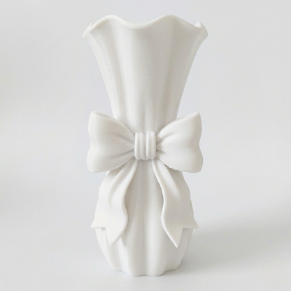 Vaso fiocco Princess bianco in PLA