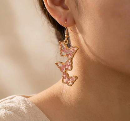 Orecchini Eternal butterfly pink