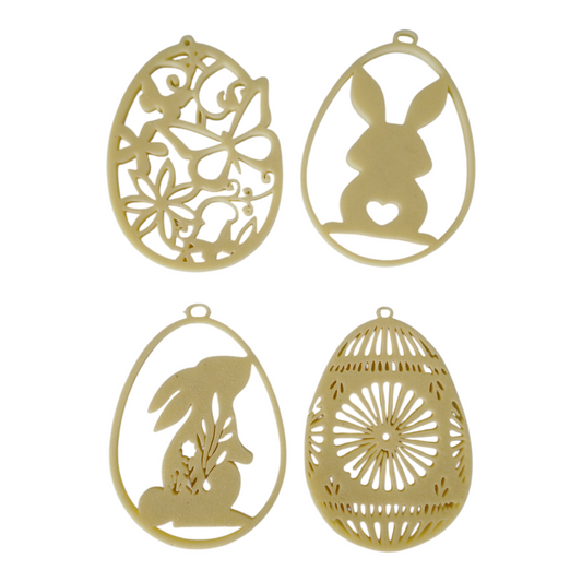 Decorazioni pasquali set 4 pezzi giallo