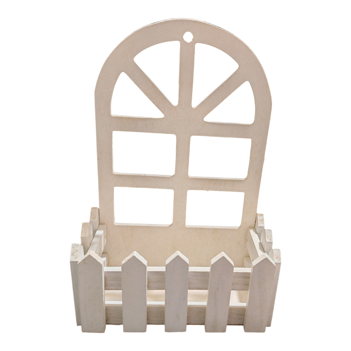 Portafiori da parete bianco in legno