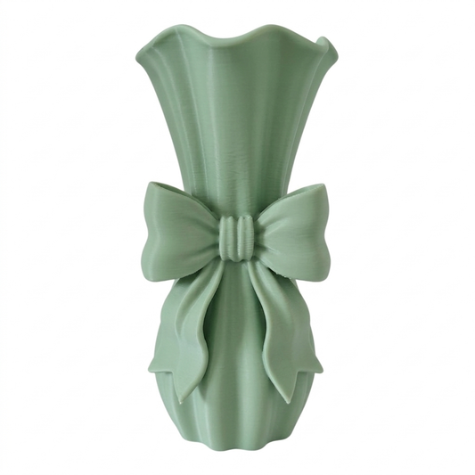 Vaso fiocco Princess verde salvia Limited Edition in PLA