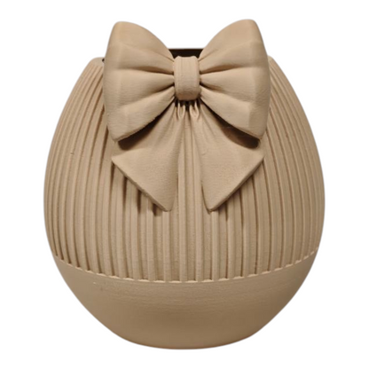 Vaso rotondo ribbon beige in pla
