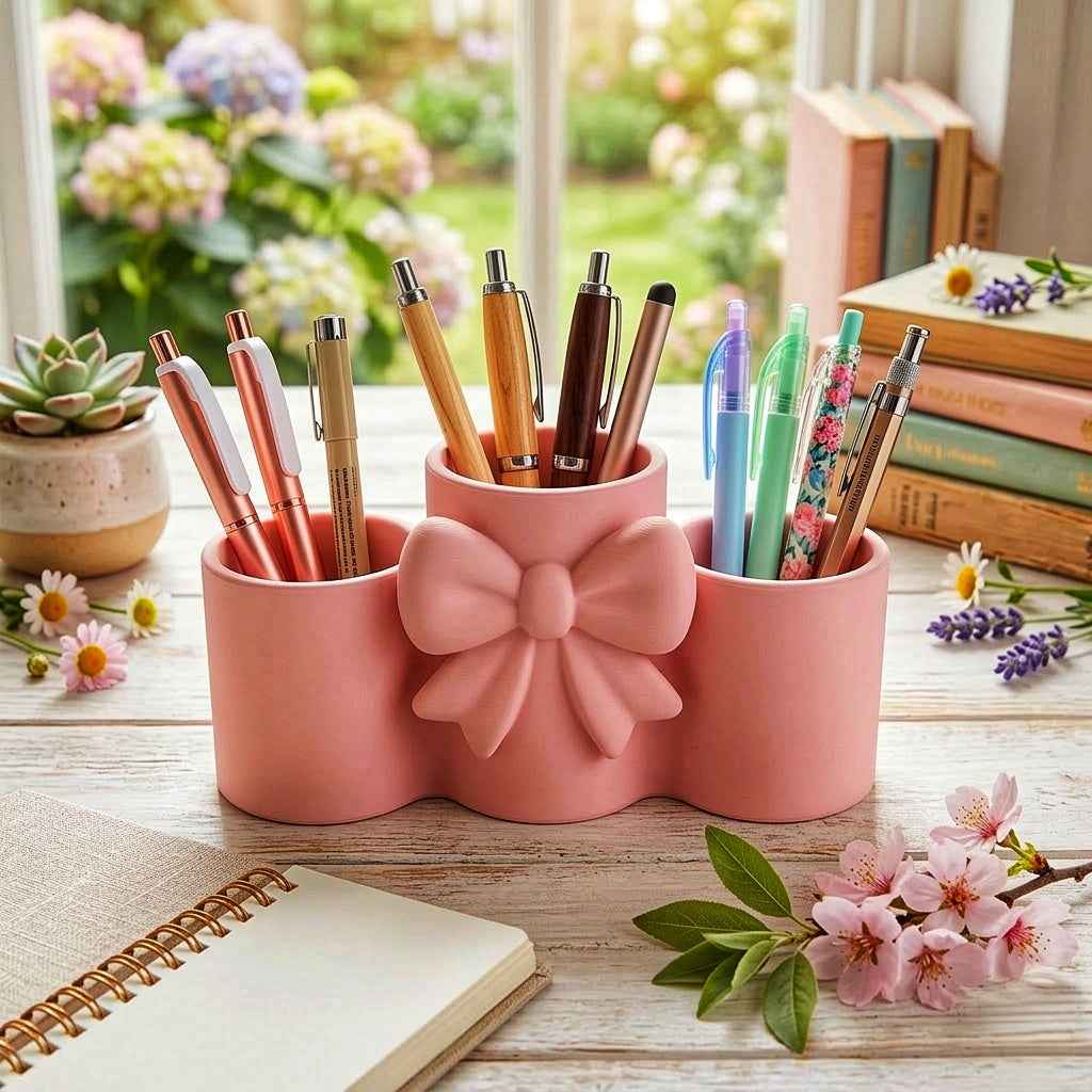 Portaoggetti Ribbon rosa baby in PLA