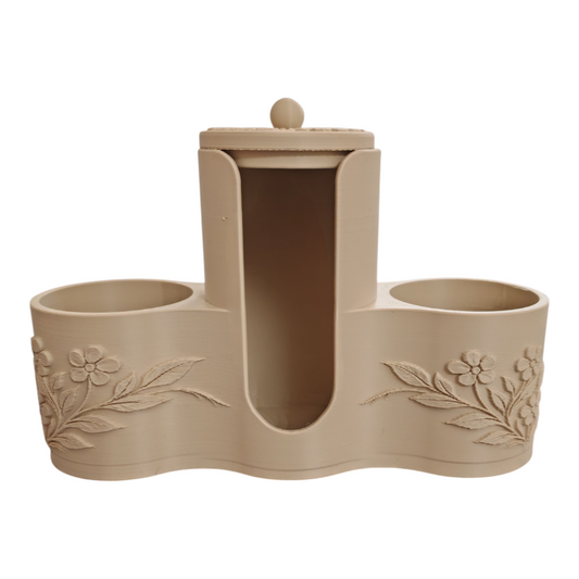 Portaoggetti bagno beige in PLA
