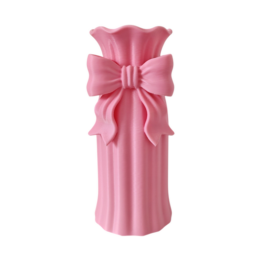 Vaso fiocco Damina rosa baby in PLA