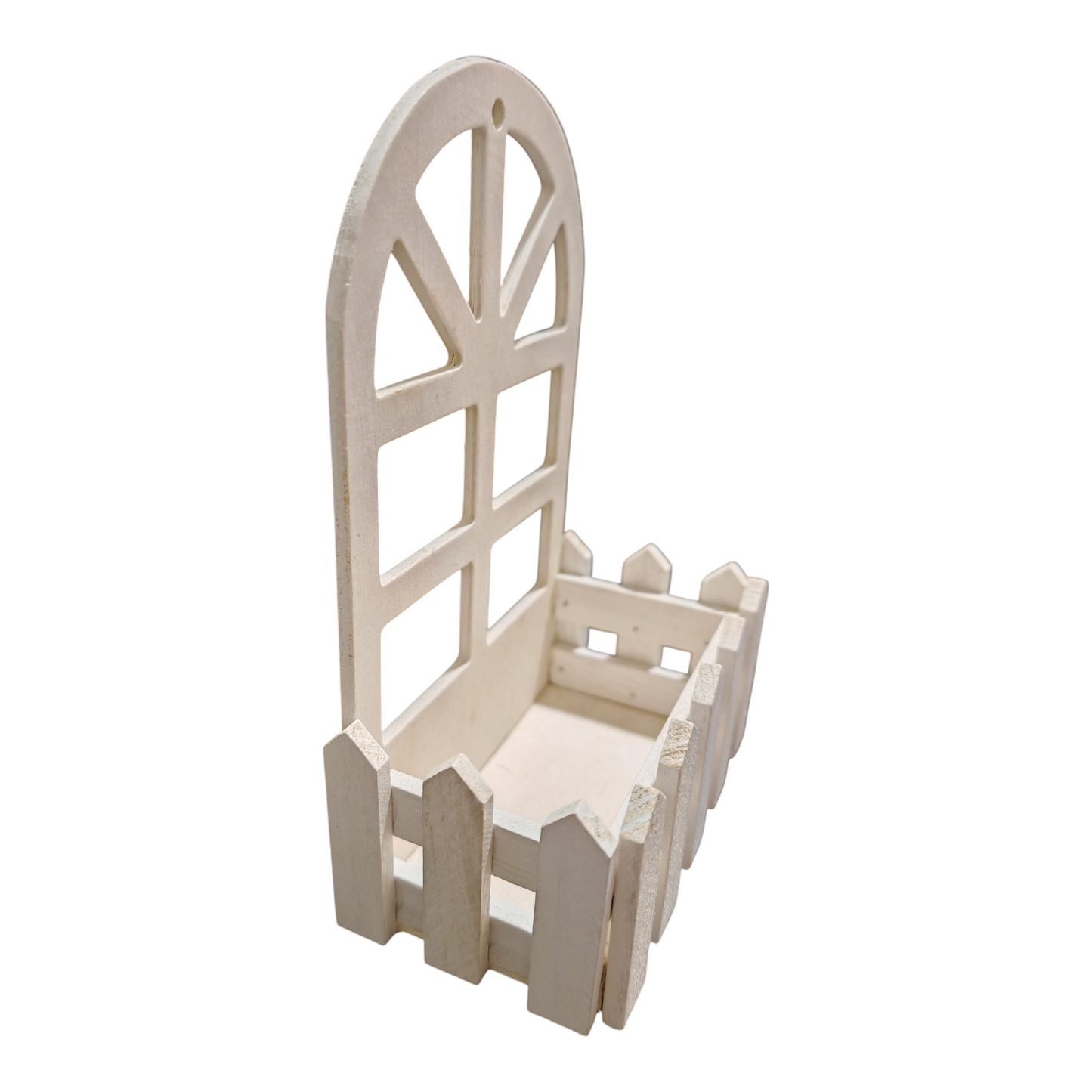 Portafiori da parete bianco in legno
