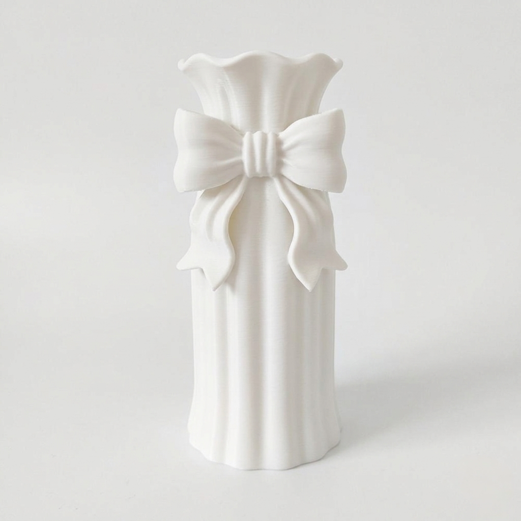 Vaso fiocco Damina bianco in PLA