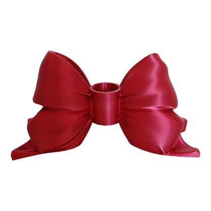 Portacandela fiocco rosso metal Limited Edition in PLA