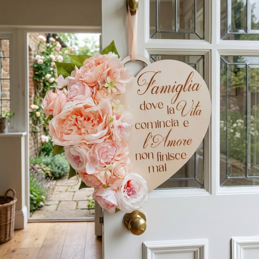 Fuoriporta pesca in legno inciso