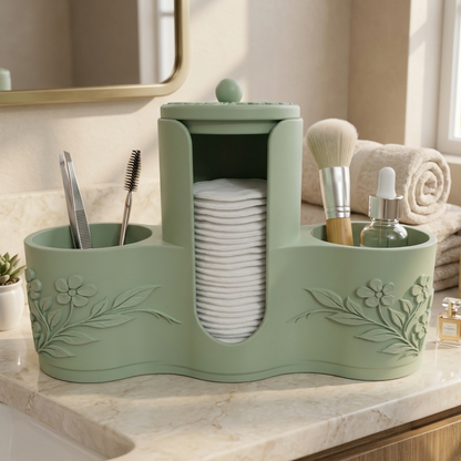 Portaoggetti bagno verde salvia Limited Edition in PLA